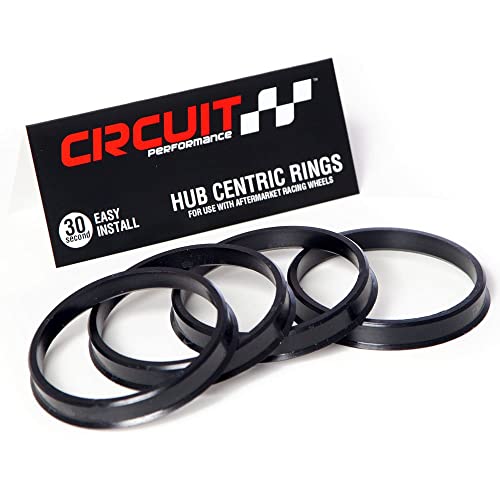 Circuit Performance Hub Centric Rings 4 Pack  671 to 661 Black Nylon Hubrings  Compatible with NissanInfiniti Most Models with 661mm Vehicle Hub Using Wheels with 671mm Centerbore